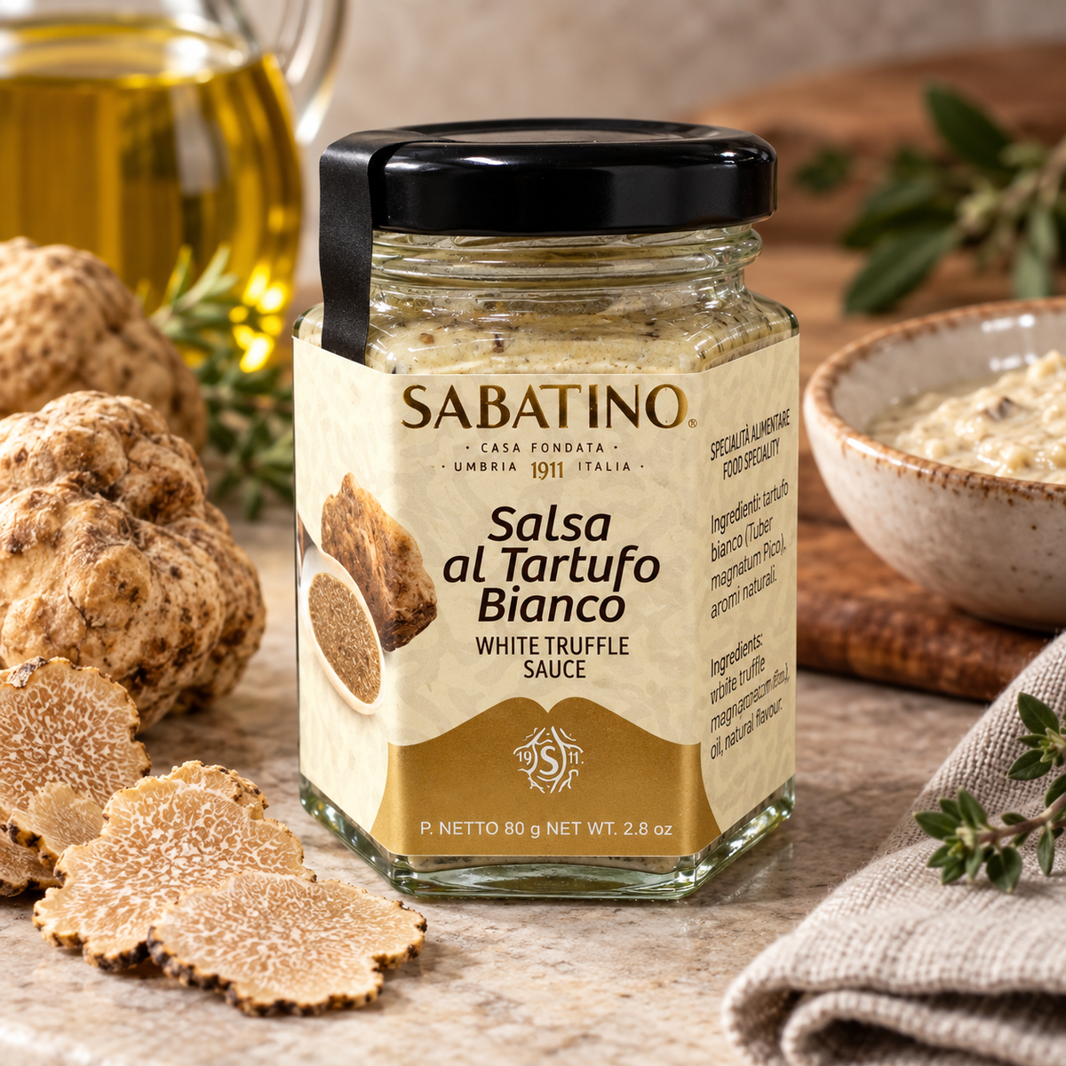 Sabatino weiße Trüffelsoße 90 g – Servieridee