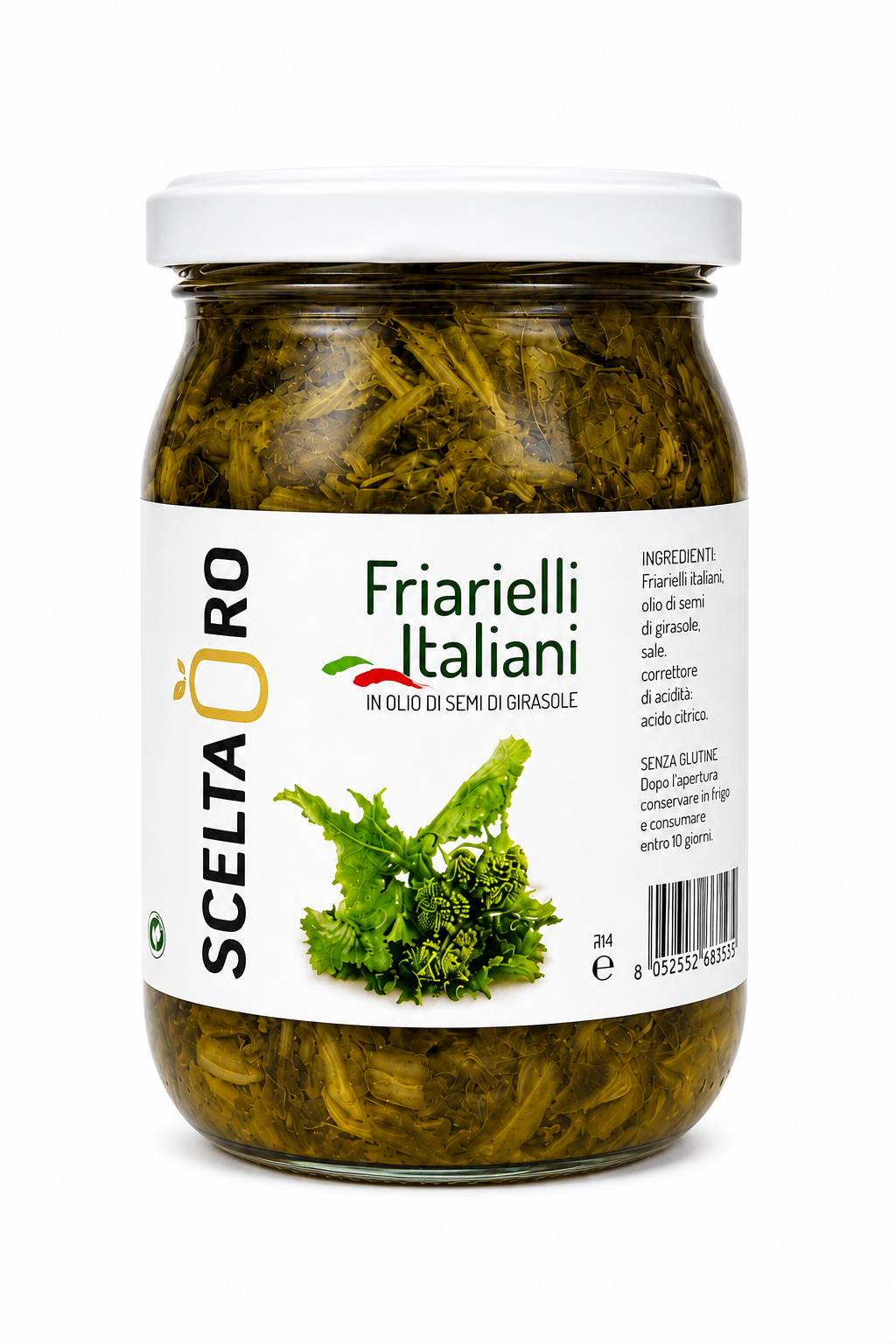 Scelta d’Oro Friarielli Italiani – Italienischer Stängelkohl in Sonnenblumenöl 520g