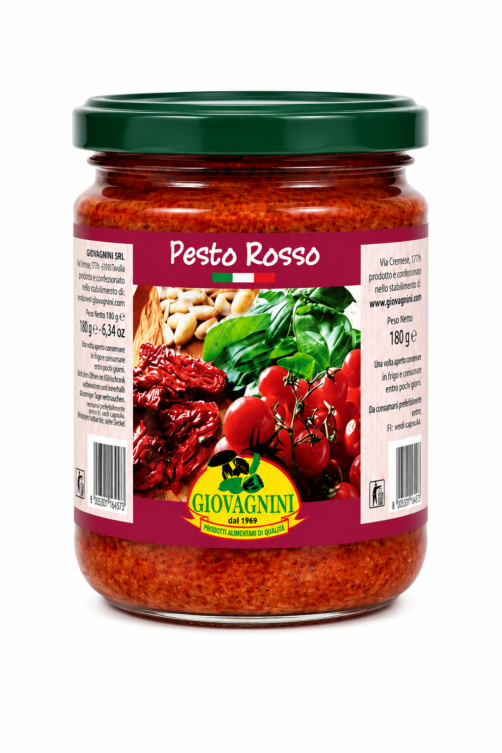 Giovagnini Pesto Rosso – Italienisches Tomatenpesto 180 g