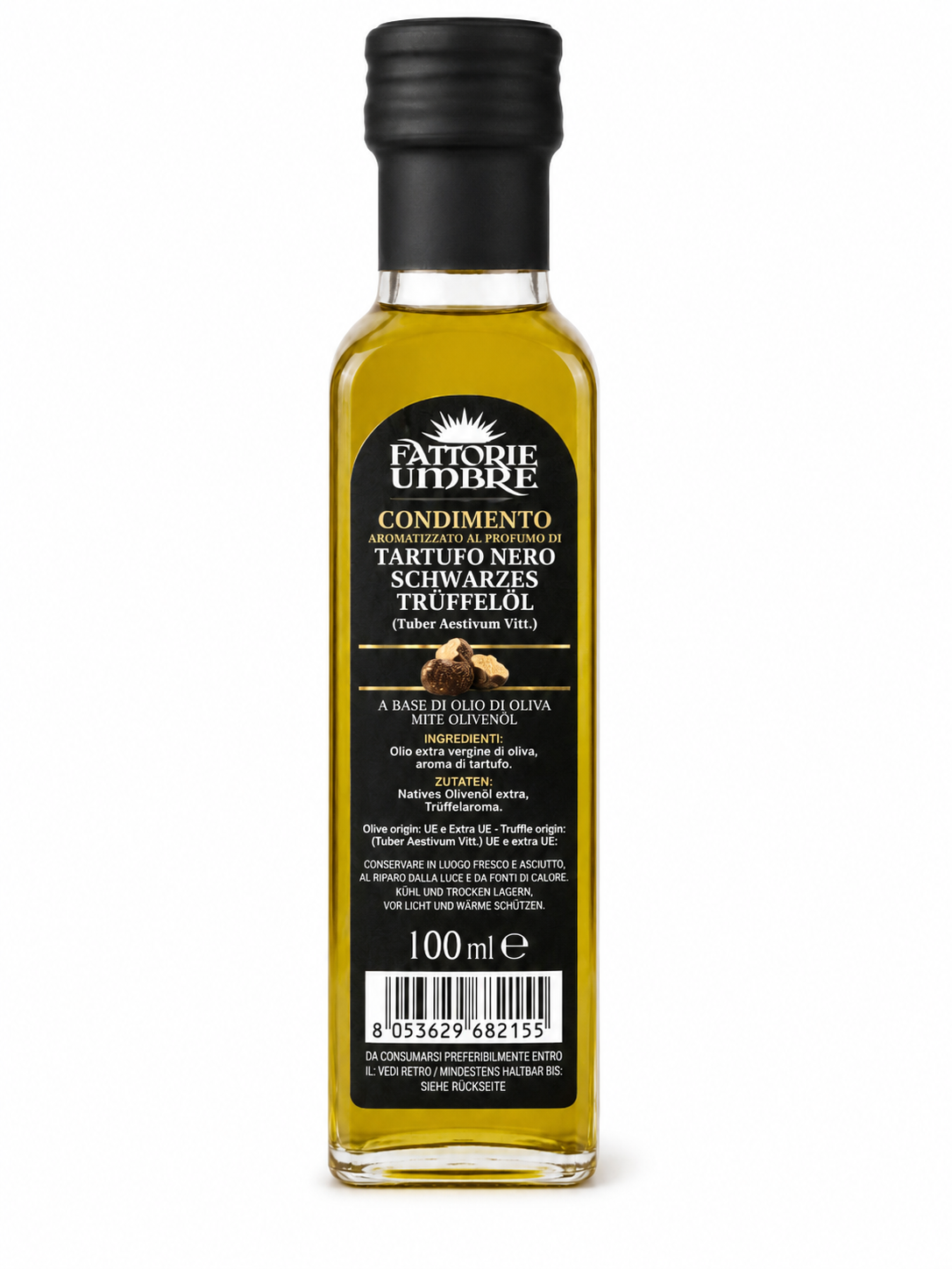 Fattorie Umbre Schwarzes Trüffelöl – Aromatisiertes Olivenöl 100 ml