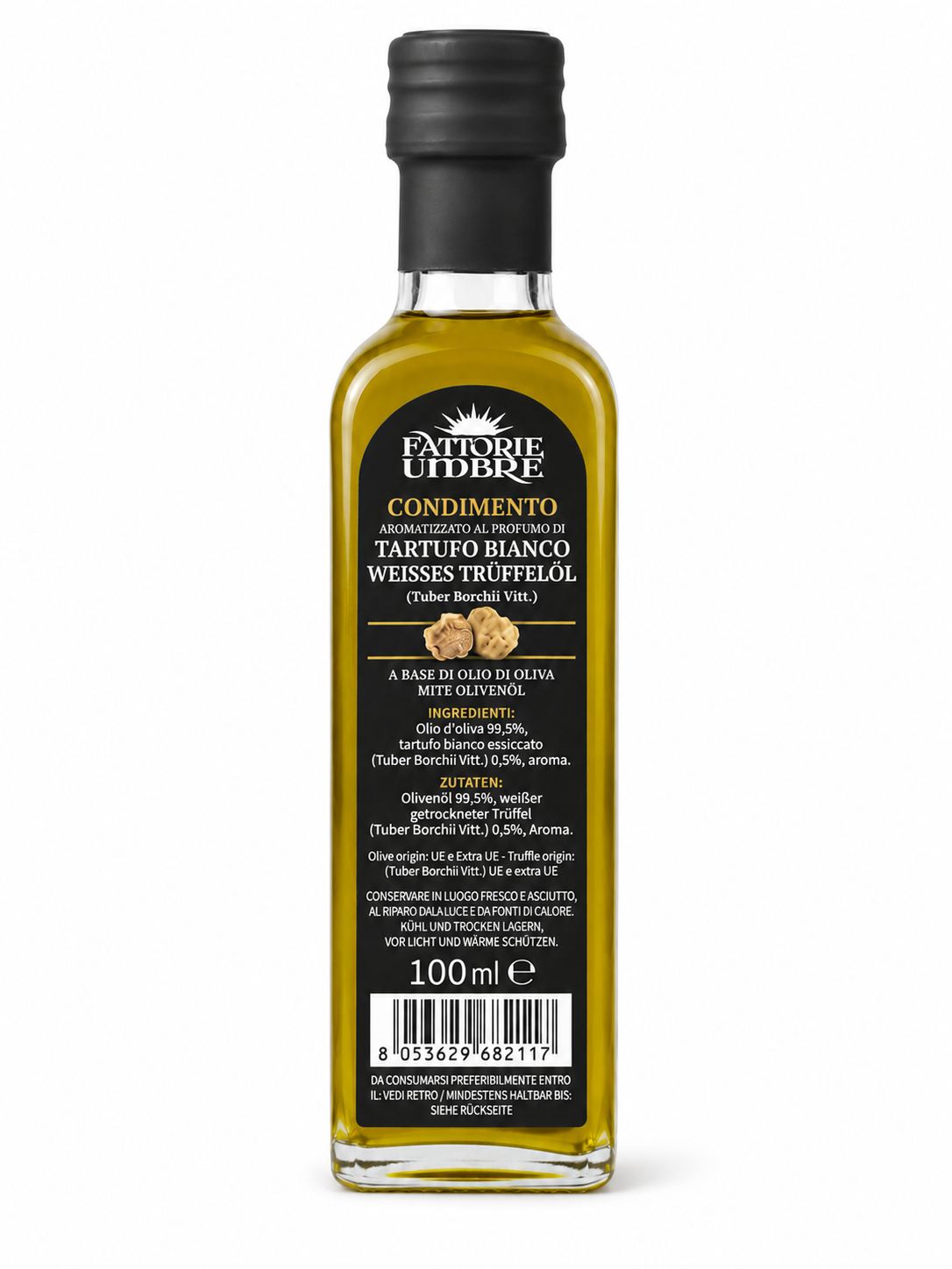 Fattorie Umbre Weißes Trüffelöl – Olivenöl mit 0,5 % weißem Trüffel 100 ml