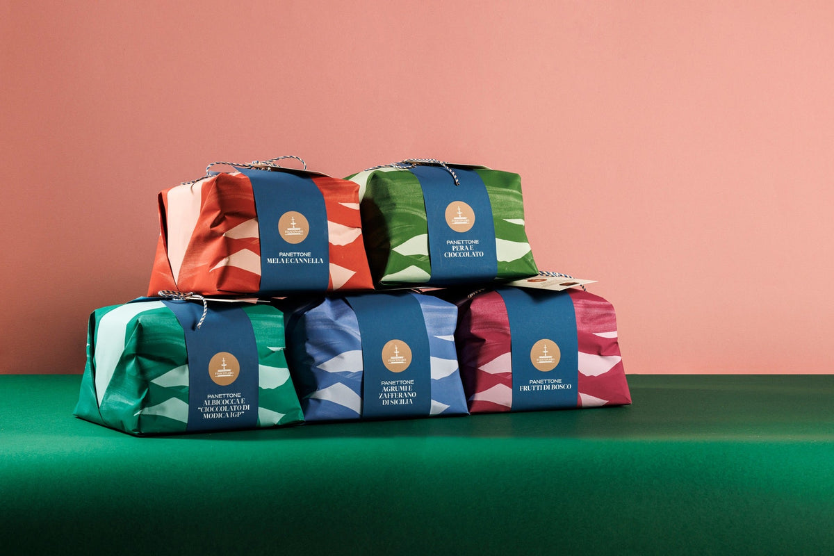 Fiasconaro Panettone Aprikose und Modica-Schokolade IGP 1 kg – Fruchtlinien-Sortiment