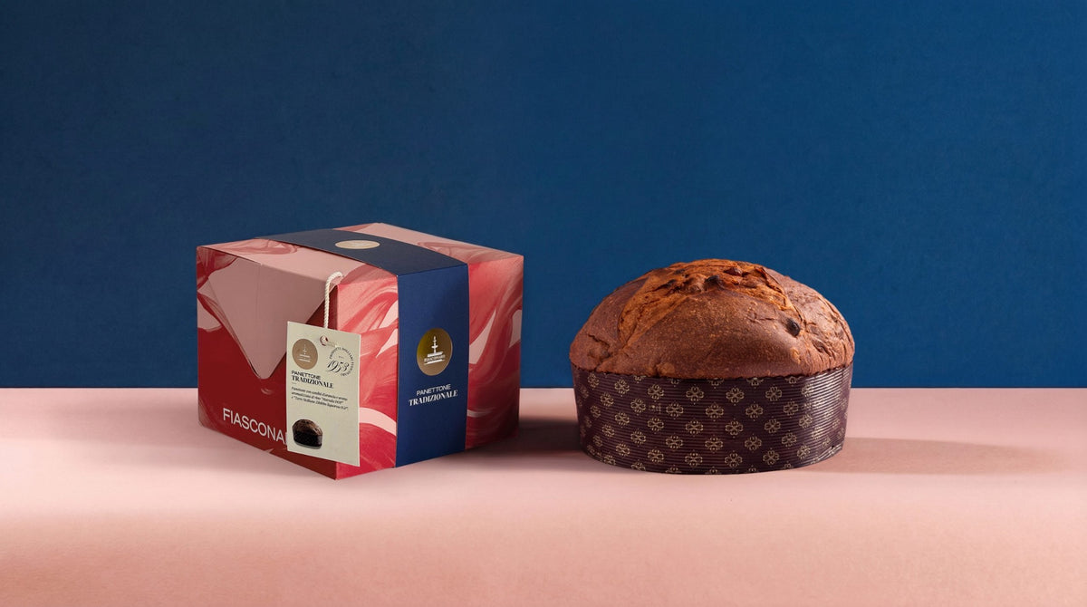 Fiasconaro traditioneller Panettone 750 g – Produkt und Geschenkbox
