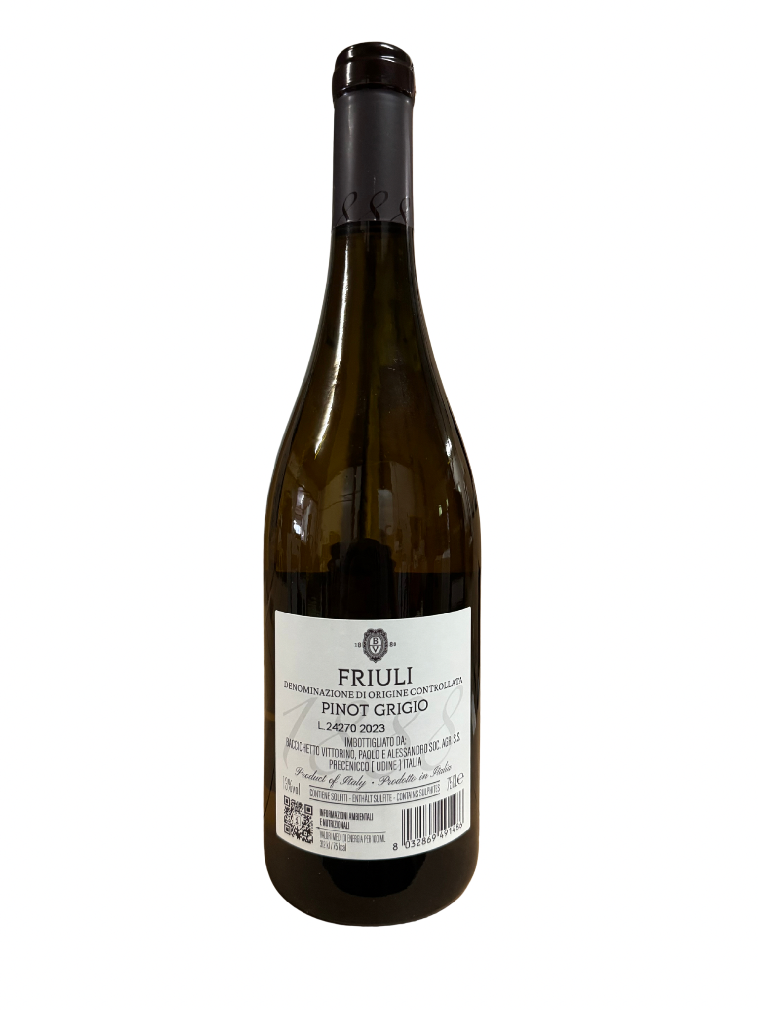 Baccichetto Vittorino Friuli Pinot Grigio DOC 2023 0,75 l