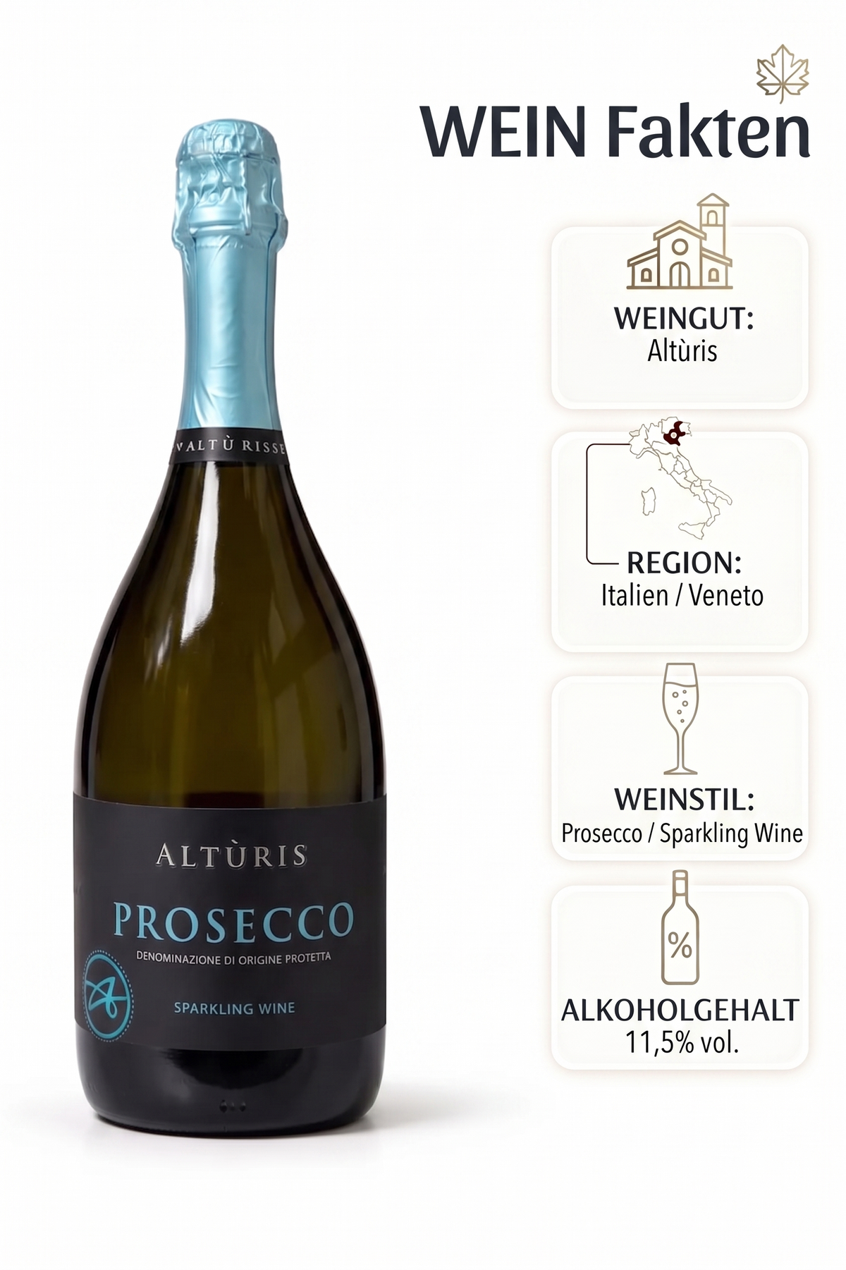 Altùris Prosecco DOP – Produktansicht 2