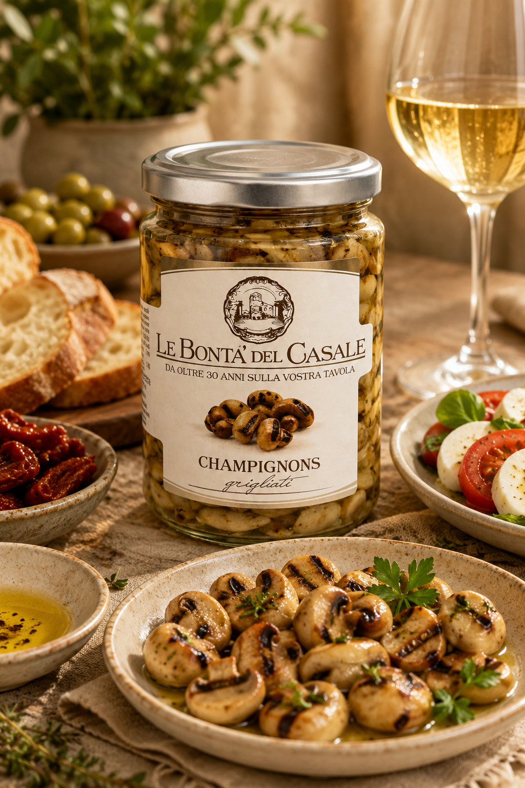 Champignons grigliati – gegrillte Champignons in Öl, Produktansicht 1