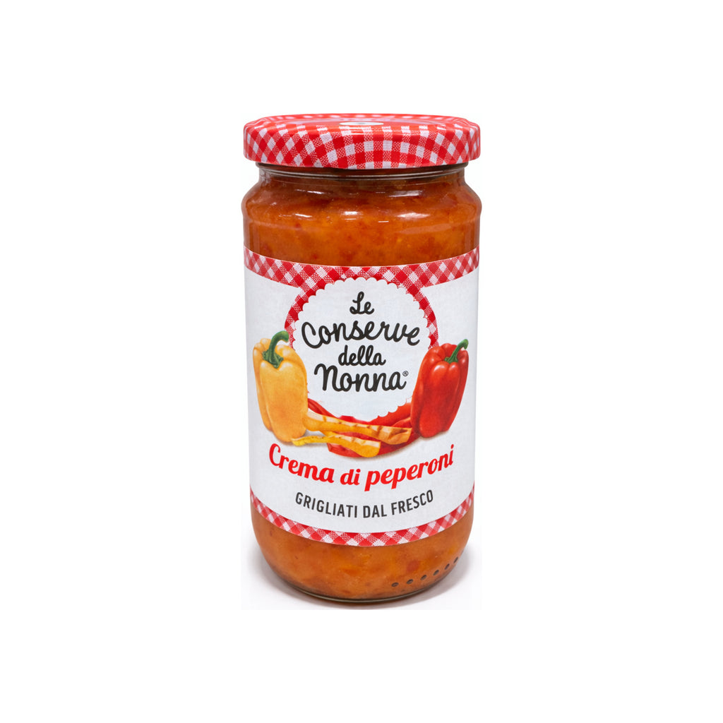 Crema di Peperoni Grigliati 190 g vor weißem Hintergrund