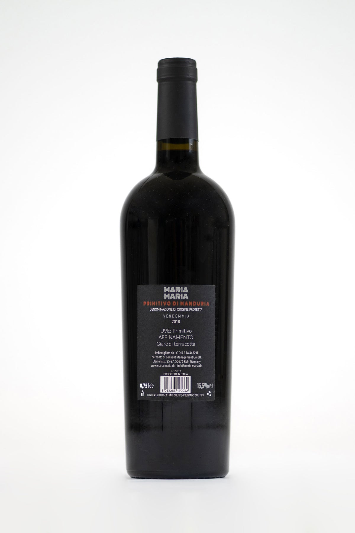 Maria Maria Primitivo di Manduria 15,5 Limited DOP 0,7 l – Produktansicht 3