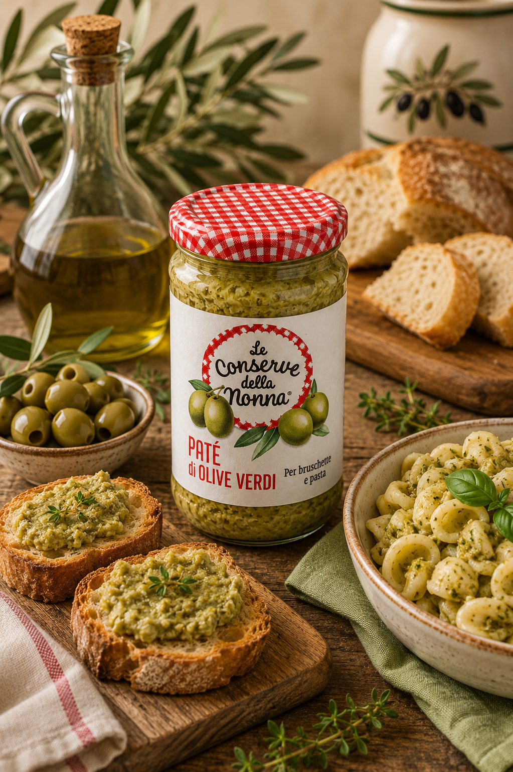 Paté di Olive Verdi – grüne Oliventapenade, Produktansicht 1