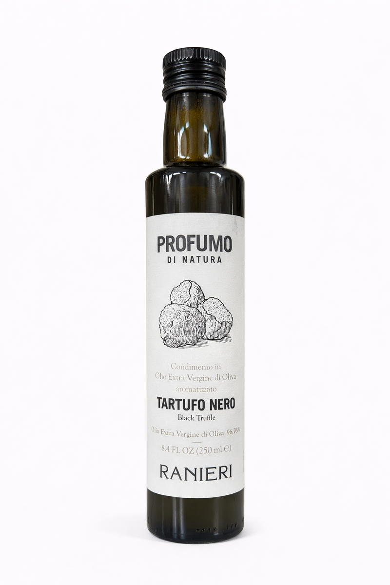 Ranieri Trüffelöl Profumo di Natura 250 ml – Flasche mit schwarzem Trüffel