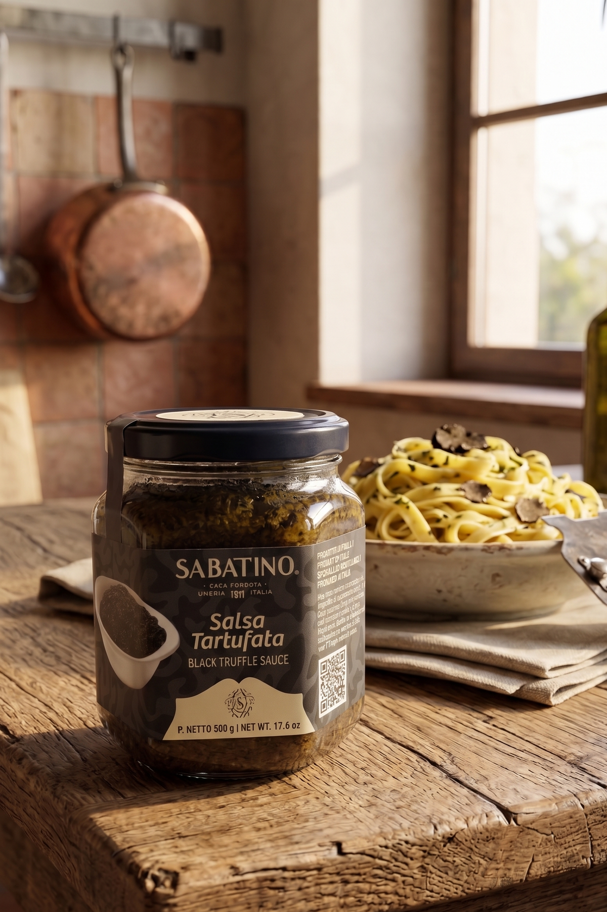 Sabatino Salsa Tartufata schwarze Trüffelsoße 500 g – Produktabbildung