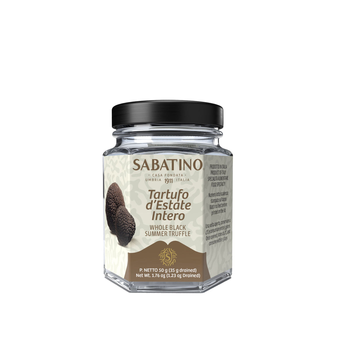 Sabatino ganzer schwarzer Sommertrüffel 50 g – offizielle Herstellerabbildung
