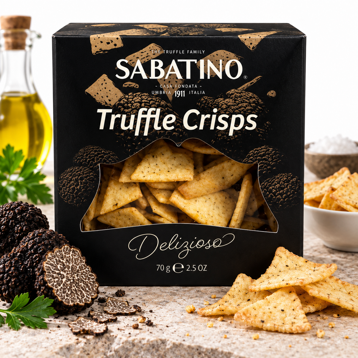 Sabatino Truffle Crisps 70 g mit Trüffeln und knusprigem Gebäck