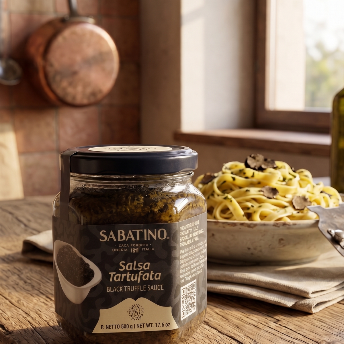 Sabatino Salsa Tartufata schwarze Trüffelsoße 500 g – Produktabbildung