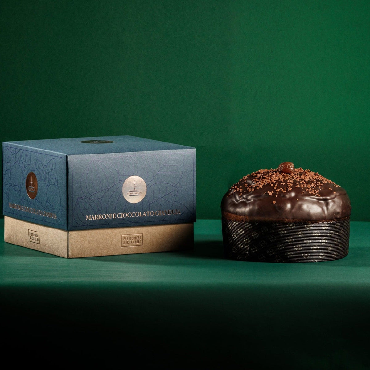 Fiasconaro Panettone mit Maronen & Gianduja-Schokolade 1 kg – Produktansicht