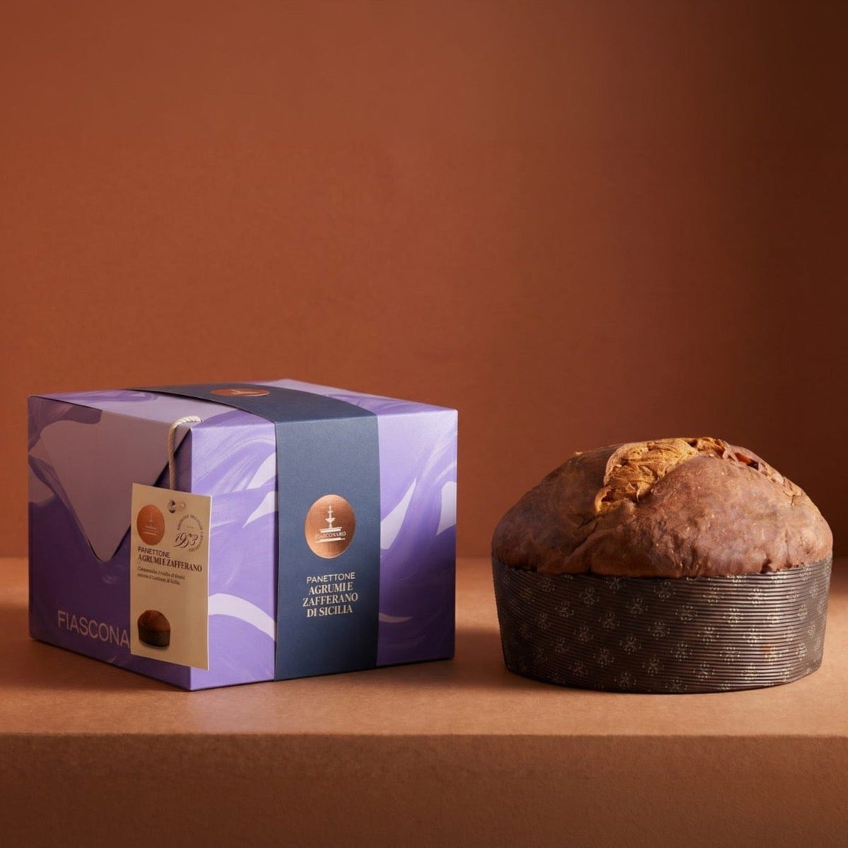 Fiasconaro Panettone mit Zitrusfrüchten & sizilianischem Safran 750 g – Produktansicht